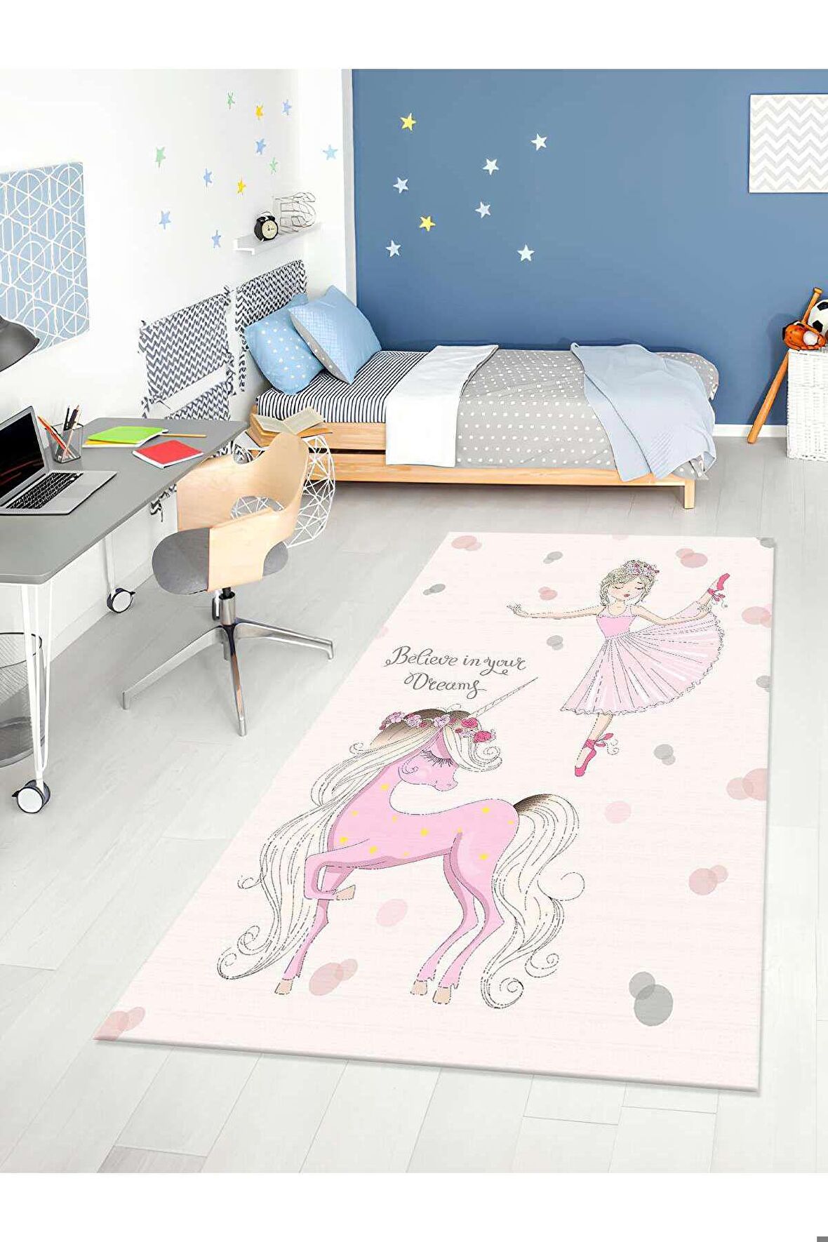 Eğitici Ingilizce Harfler Halısı Dijital Baskı Yıkanabilir Kaymaz Taban Çocuk Odası Halısı