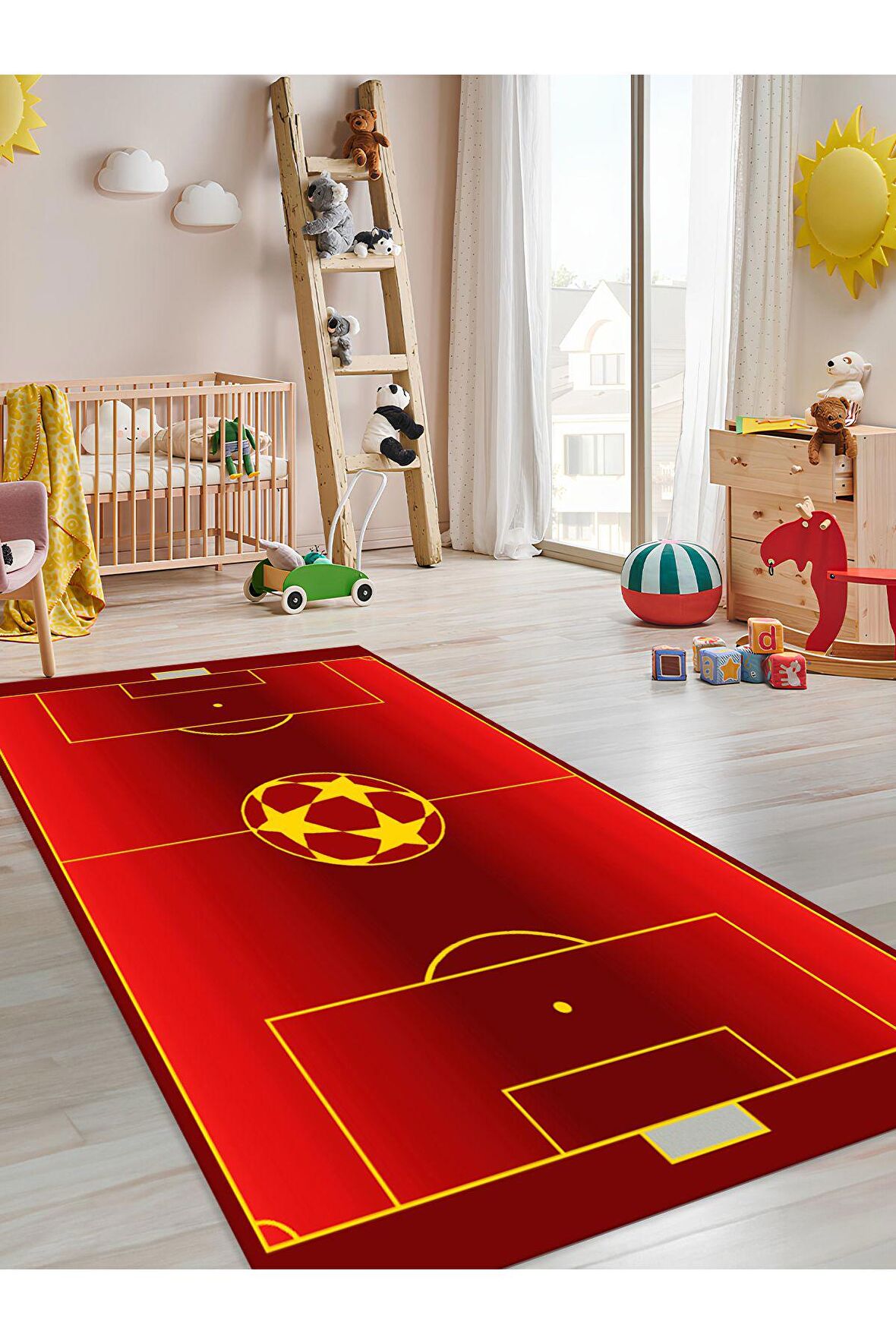 TARAFTAR Halısı Yıkanabilir Kaymaz Taban Çocuk Odası