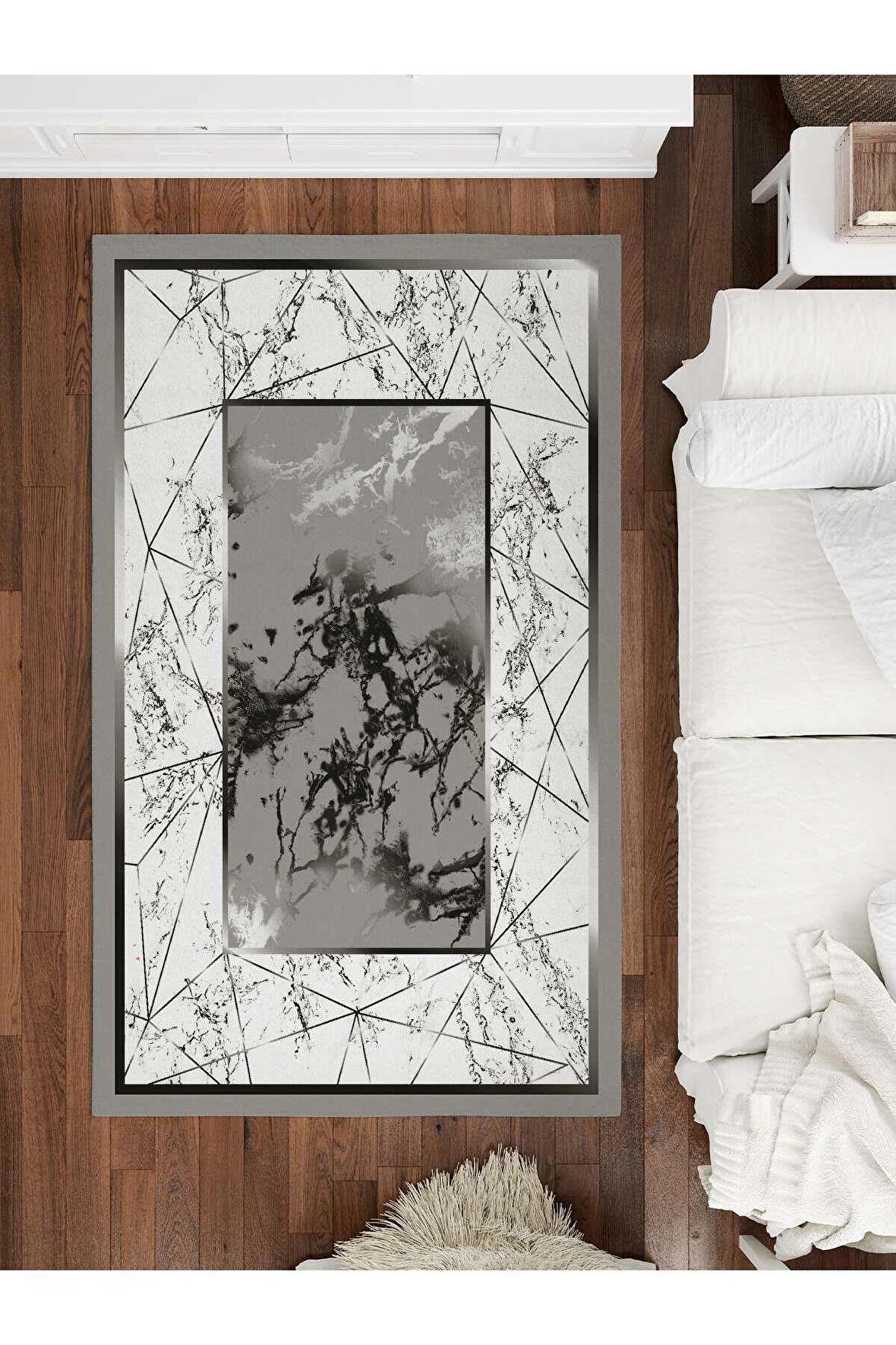 Dijital Baskılı Yıkanabilir Kaymaz Taban Salon ve Oturma Odası Halısı