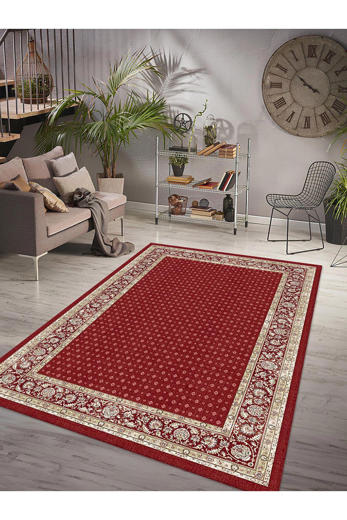 Dijital Baskılı Yıkanabilir Kaymaz Taban Salon ve Oturma Odası Halısı