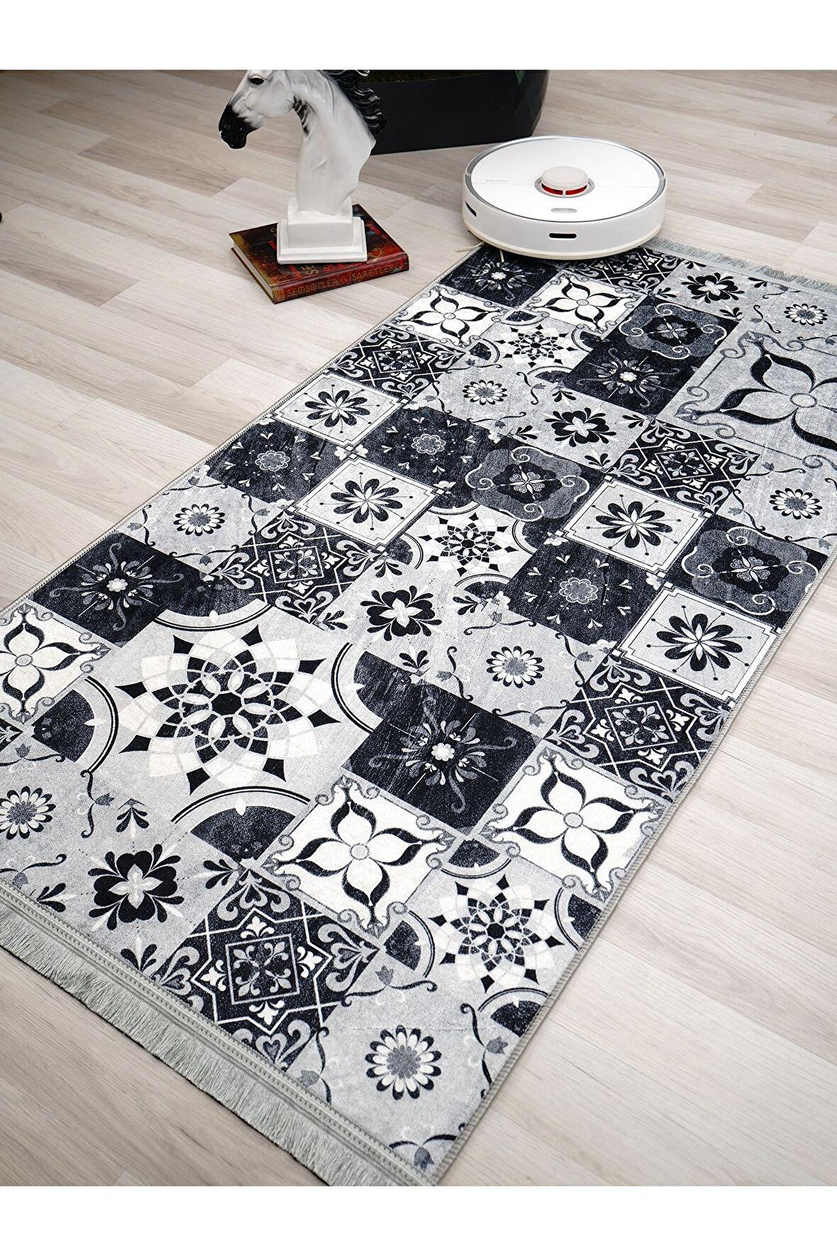 Dijital Baskılı Yıkanabilir Kaymaz Taban Salon ve Oturma Odası Halısı