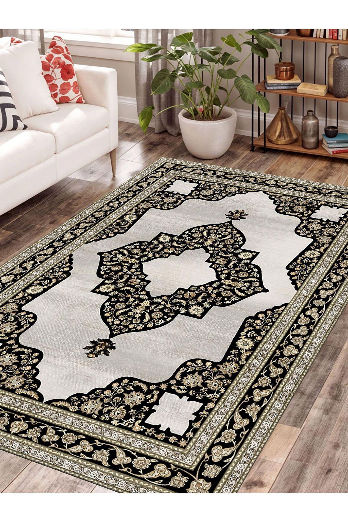 Dijital Baskılı Yıkanabilir Kaymaz Taban Salon ve Oturma Odası Halısı