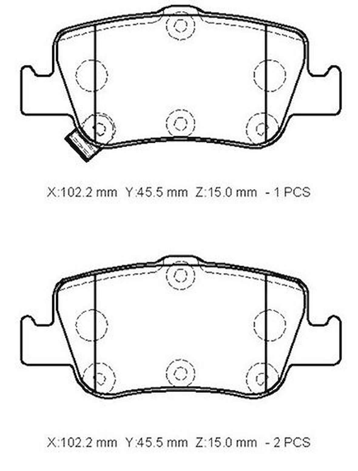Ioto 10101-30207 Fren Balata Takımı Arka Sımlı Corolla 1.4D4D Aurıs 1.4D4D 2007>