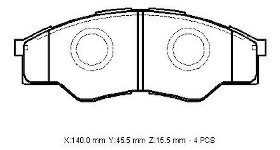 Ioto 10104-30205 Fren Balata Takımı Ön Sımlı Hılux Vıgo 4X2 2008>
