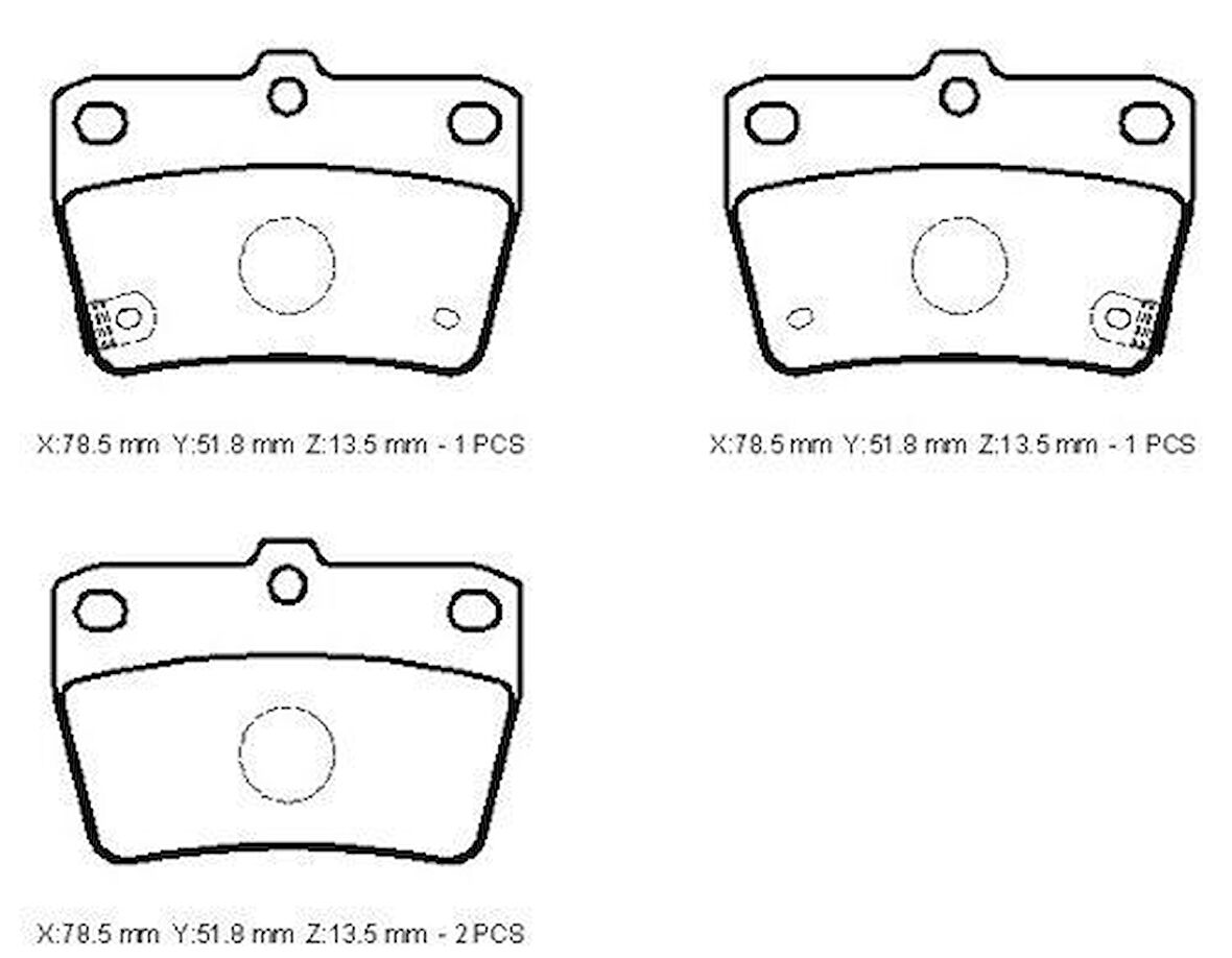 Ioto 10106-30202 Fren Balata Takımı Arka Sımlı Rav4 2000-2005