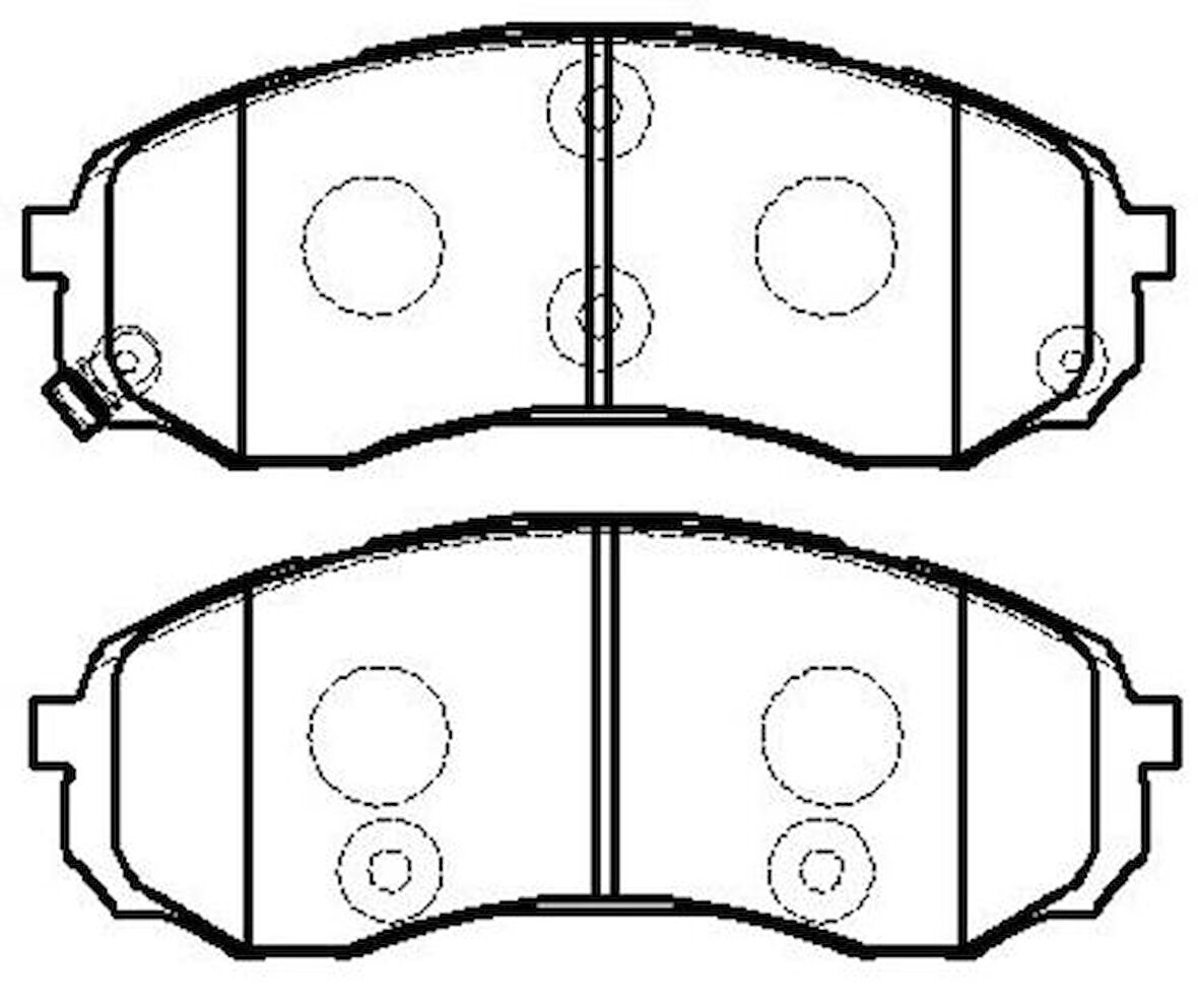 Ioto 10204-30204 Fren Balata Takımı Ön Sımlı H-1 2007>
