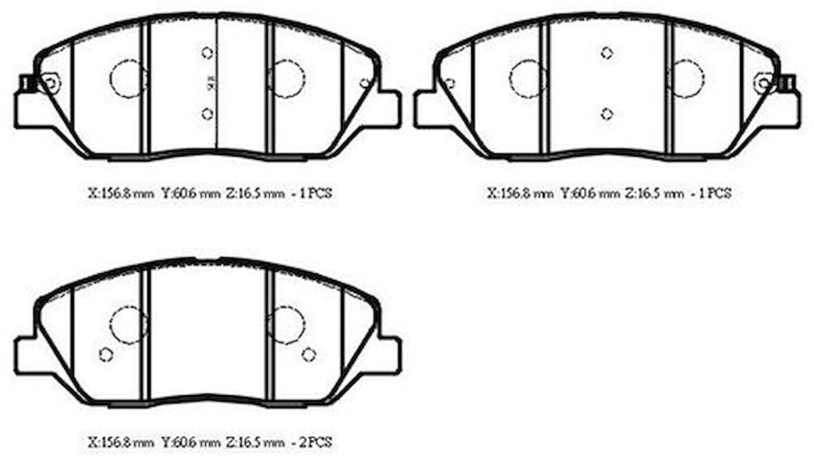 Ioto 10211-30201 Fren Balata Takımı Ön Sımlı Santa Fe 2006> Santa Fe 2012> Sorento 2010-2014 Ssangyong Korando 2010>- 2.0