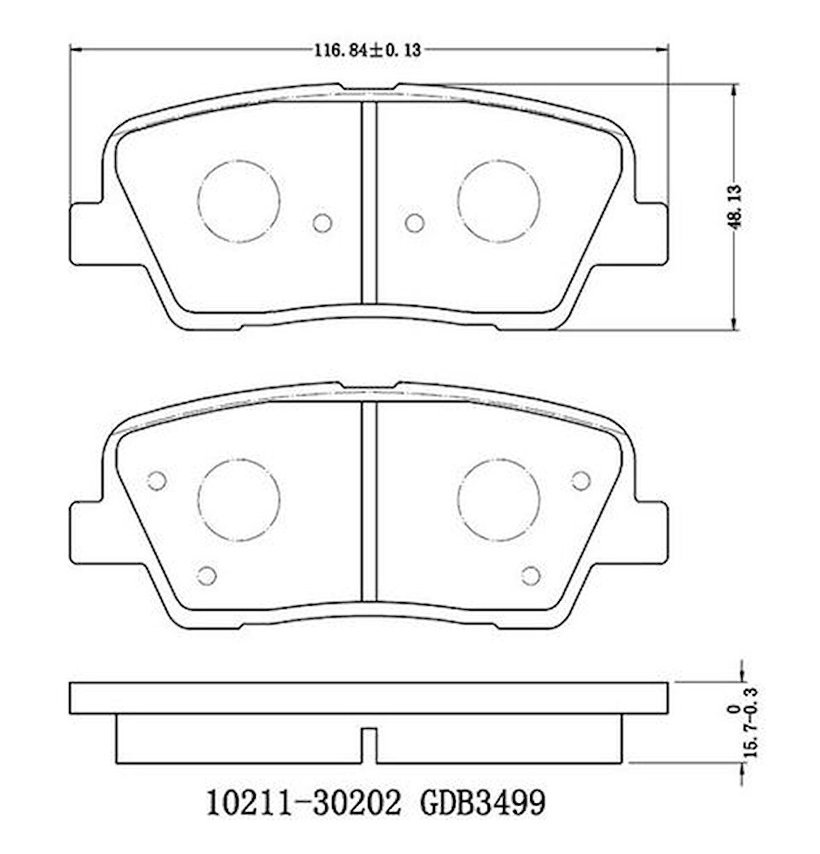 Ioto 10211-30202 Fren Balata Takımı Arka Sımlı Santa Fe 2006> Sorento 2007-2009 2.5 Crdı Ssangyong Kyron 2.0 2008> Rexton 2.7 2006>