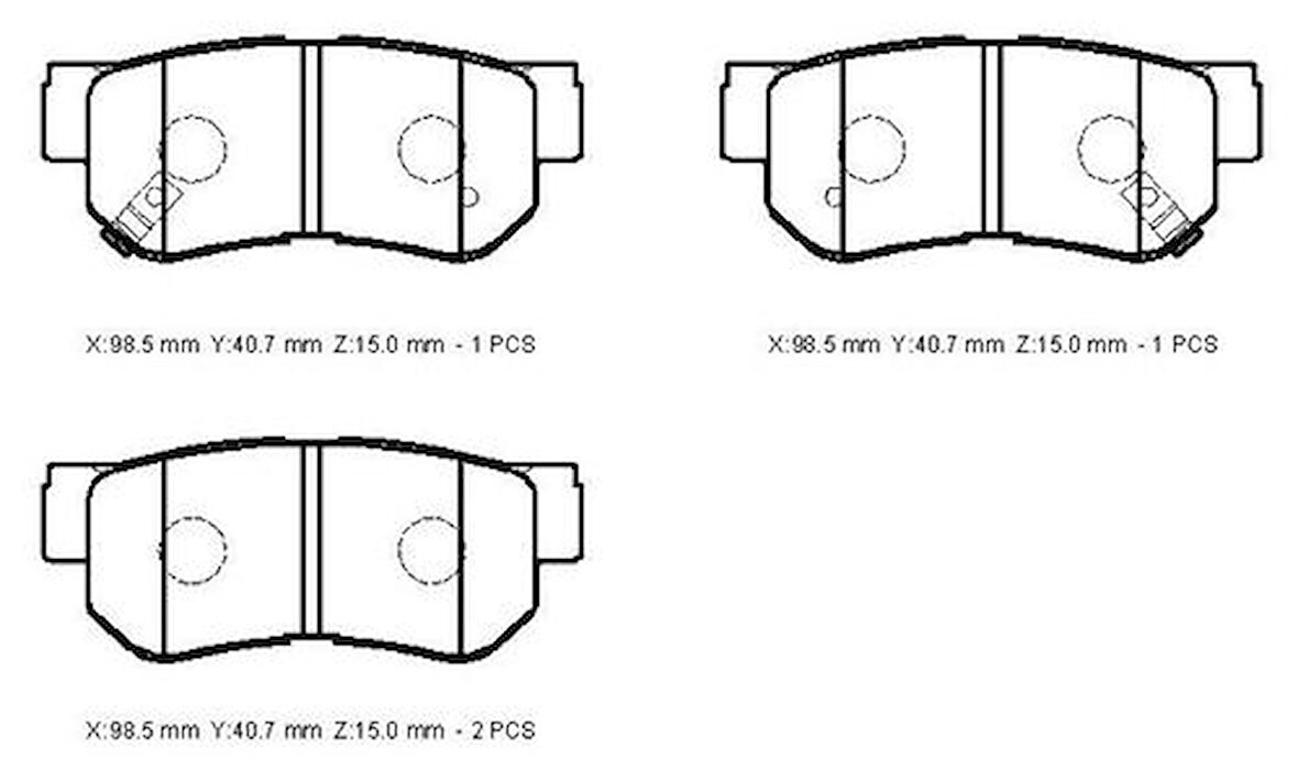 Ioto 10213-30203 Fren Balata Takımı Arka Sımlı Getz-2006> Sportage 2004> Tucson 2004> Elantra 2004> Sonata 2001> Ix20 2010>