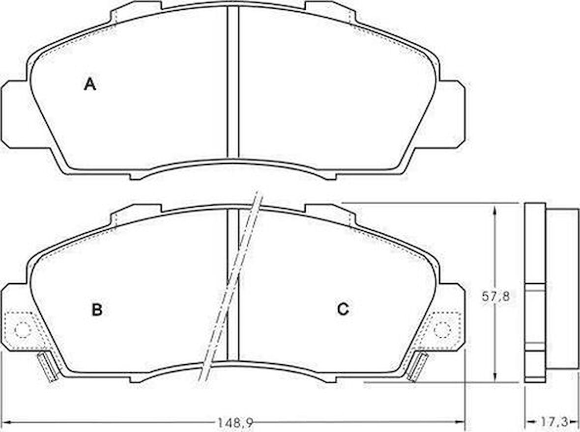 Ioto 10305-30205 Fren Balata Takımı Ön Sımlı Accord 1996-2002/Crv 1997> Hrv 1999>