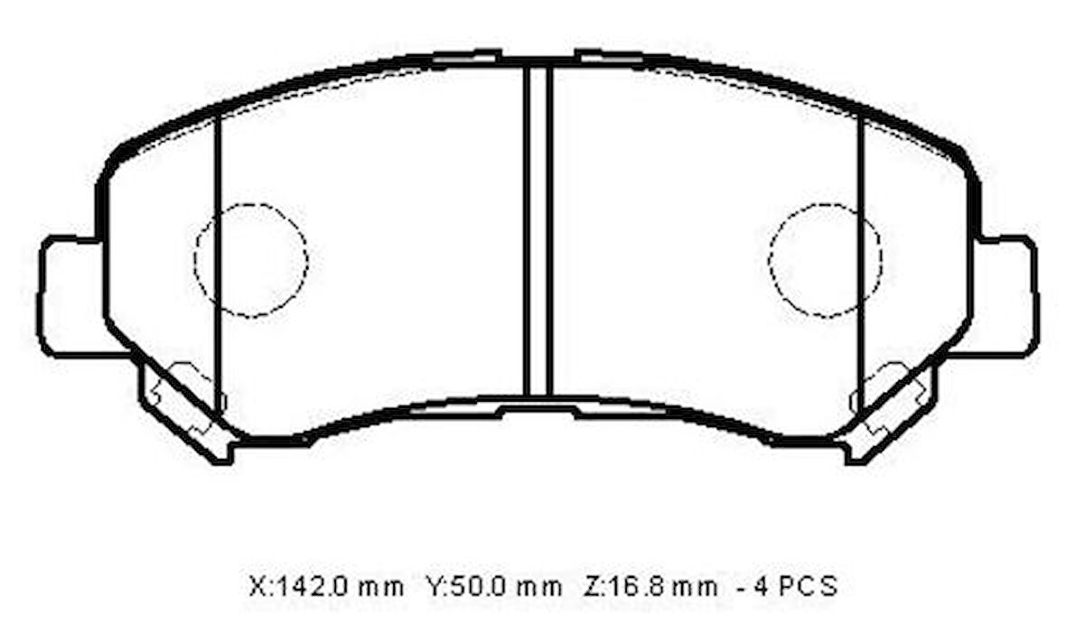 Ioto 10401-30201 Fren Balata Takımı Ön Sımlı Nıssan Qashqaı 2007> X-Traıl II 2007-2013 Renault Kadjar Megane 2015> Suzukı Kızazhı 2010>