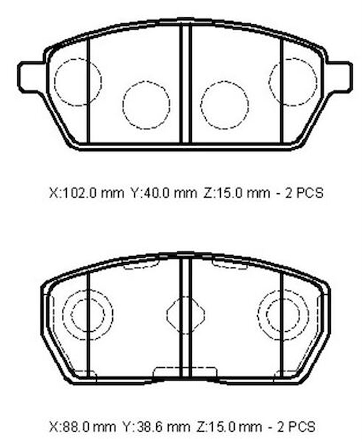 Ioto 10904-30201 Fren Balata Takımı Ön Sımlı Carry 0.8/1.0 1986-1998