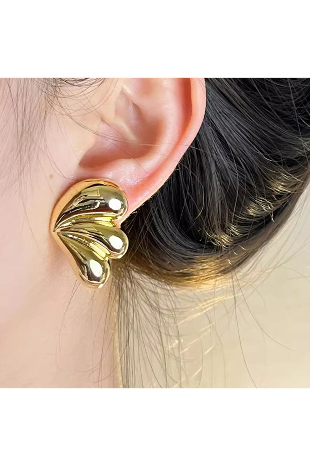 BOLTEGA YAPRAK METAL GOLD KÜPE