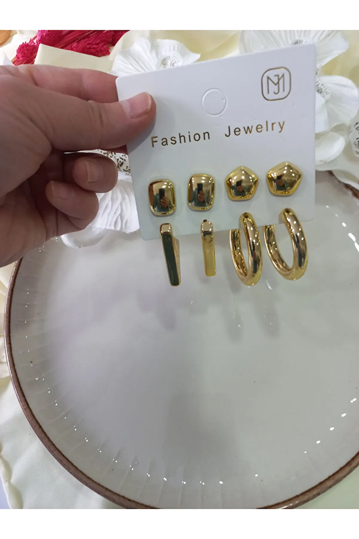GOLD 6 Lİ  KÜPE SETİ