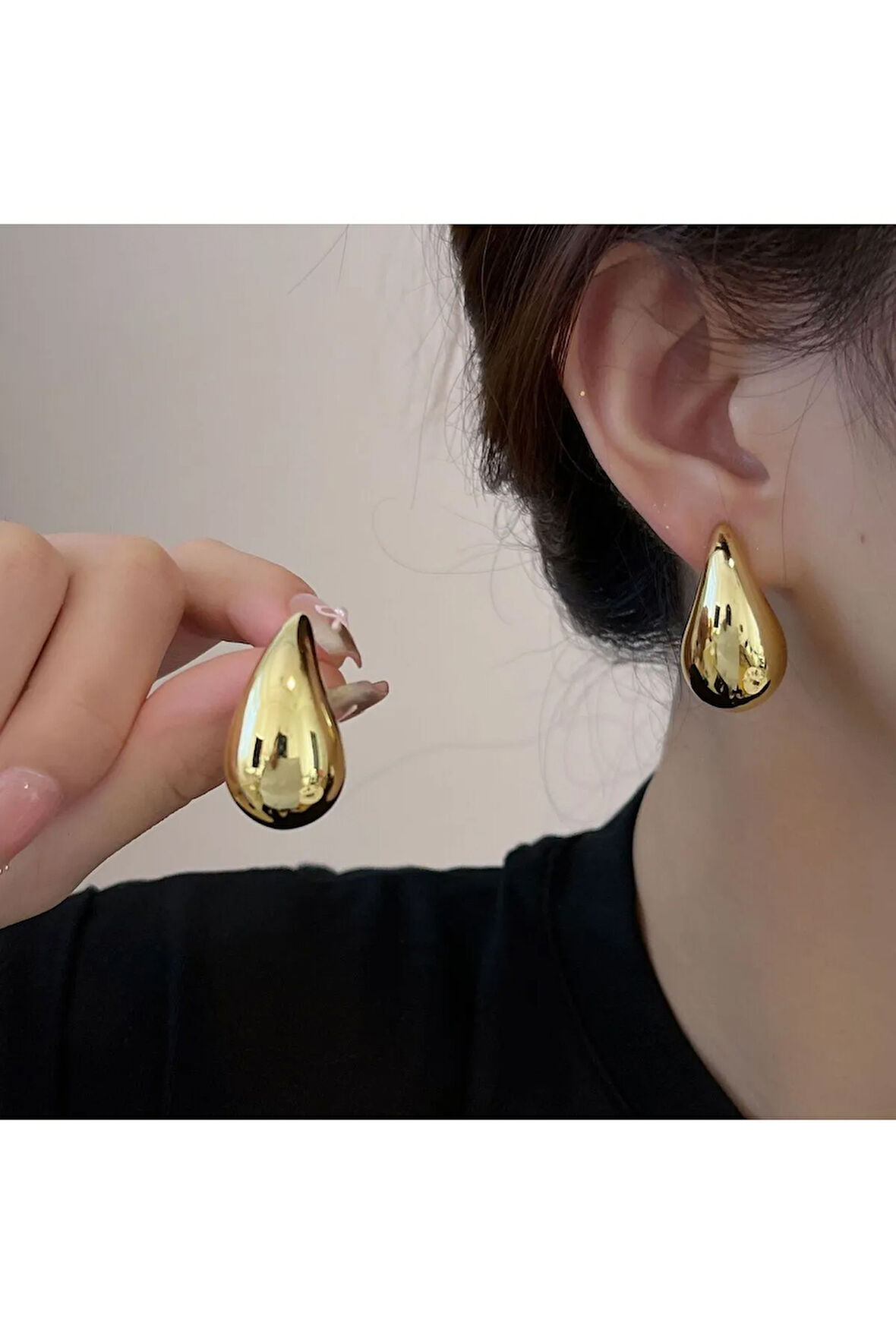 BOTTEGA BÜYÜK METAL GOLD KÜPE