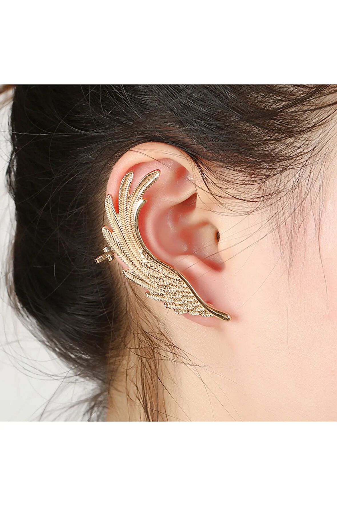 TEK KULAK KANAT METAL GOLD KÜPE