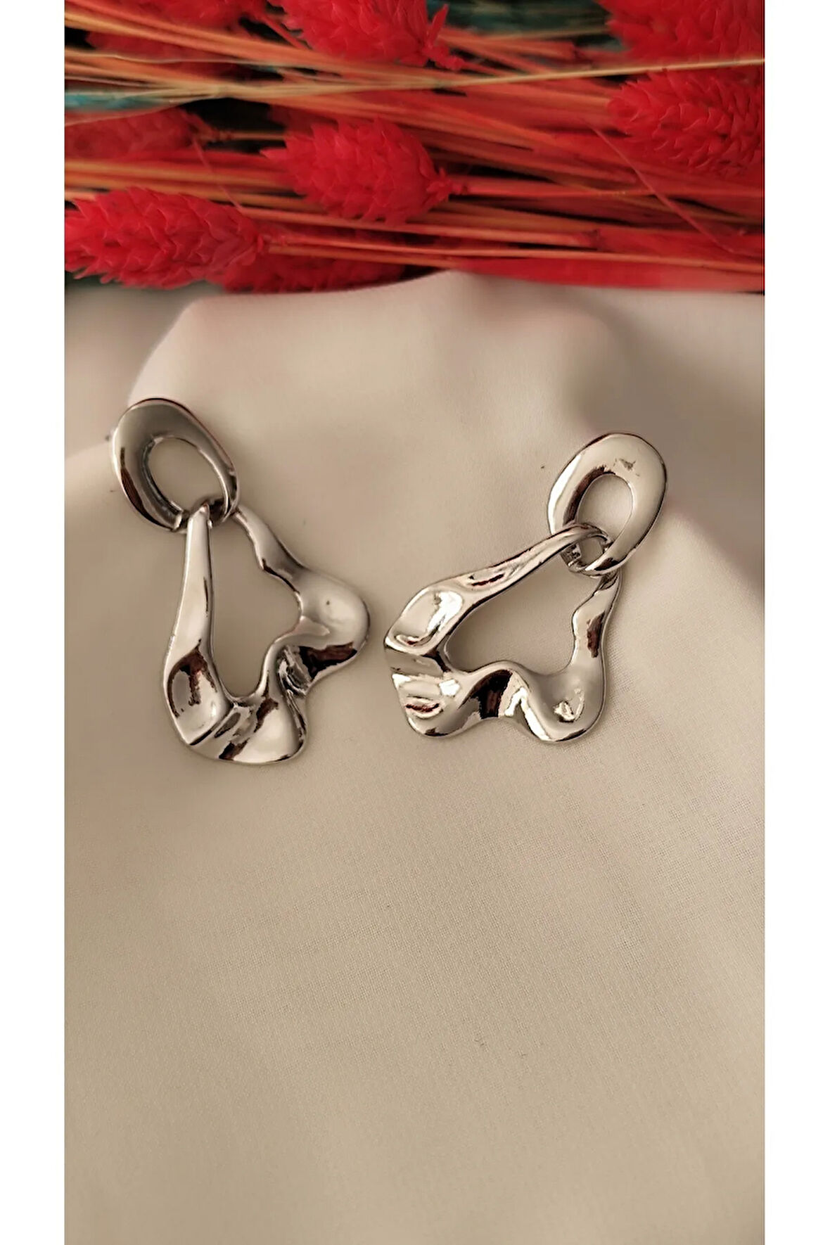 OKYANUS METAL SİLVER  KÜPE