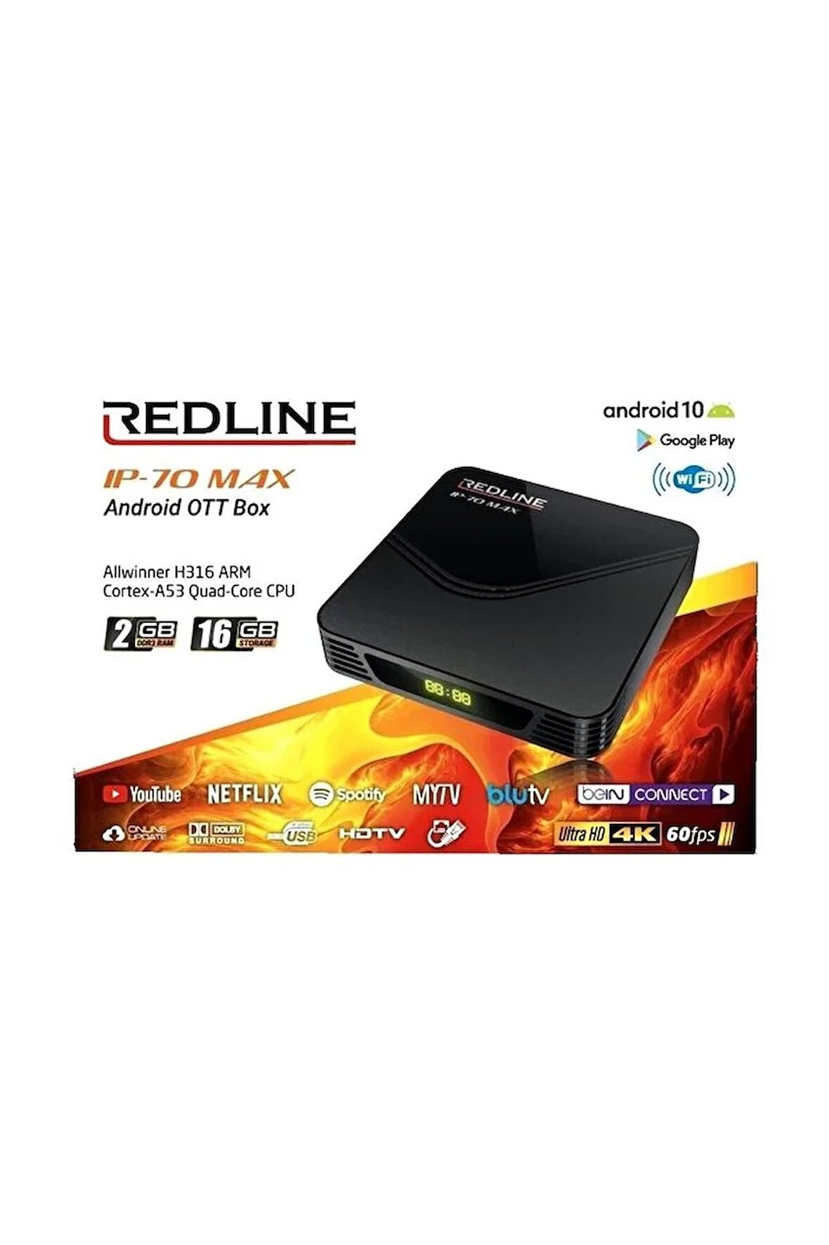 Redline Ip-70 Max Android 10 TV Box 2GB/16GB