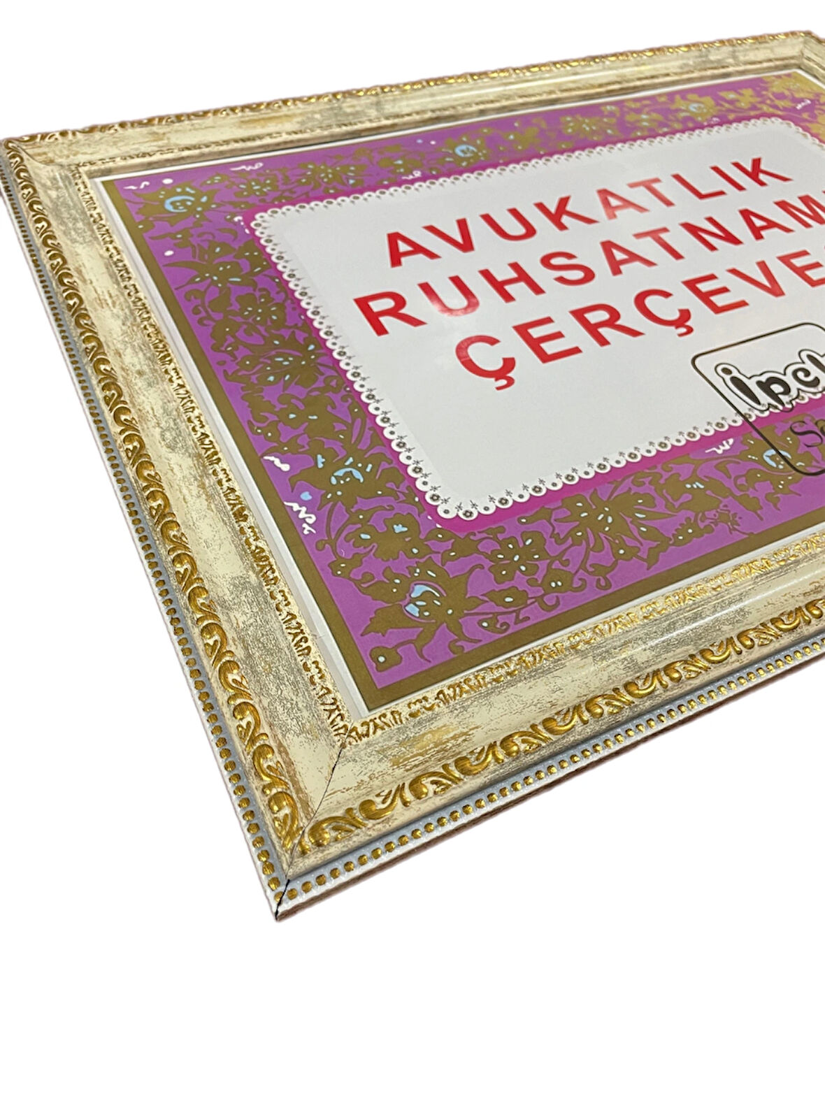 AVUKATLIK RUHSAT ÇERÇEVESİ - RUHSATNAME - 33X48- HAKİKİ CAMLI ÜRÜN