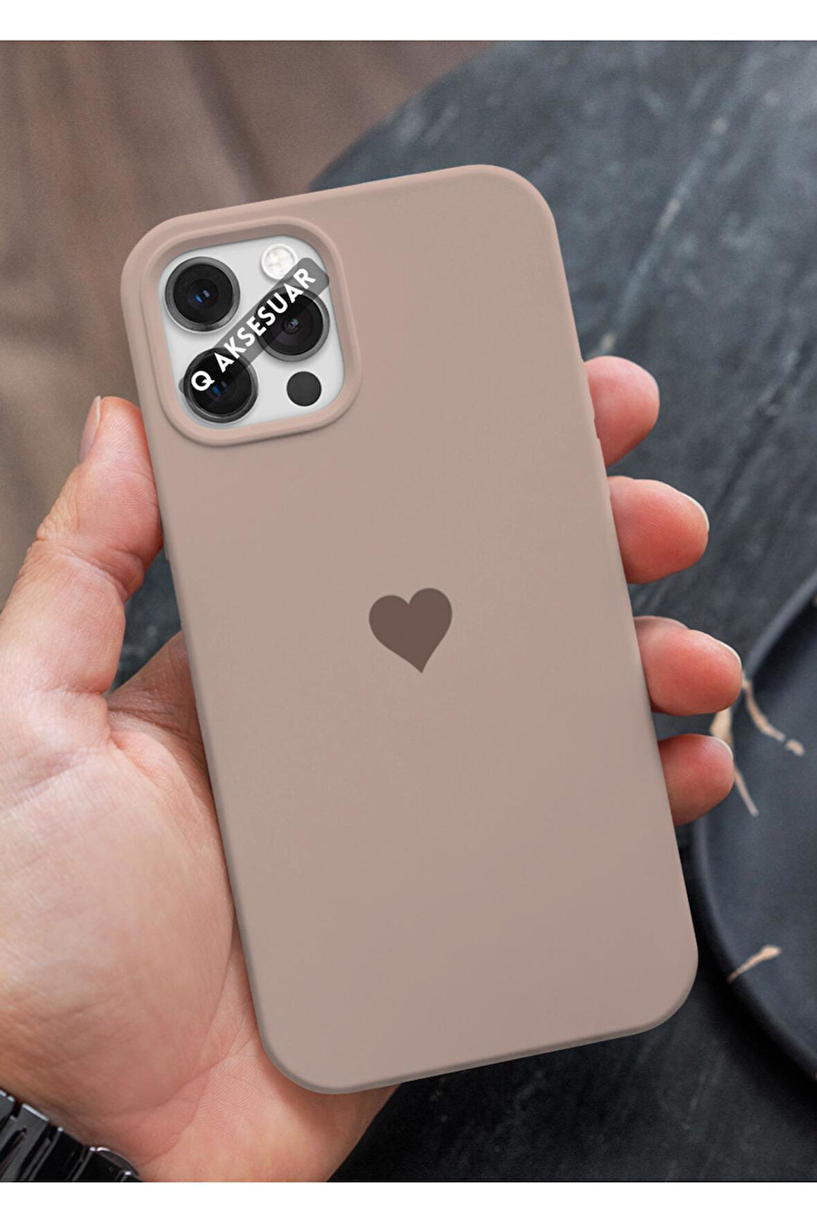 İphone 12 Mini Uyumlu Mini Kalp Serisi Basic Premium Telefon Kılıfı