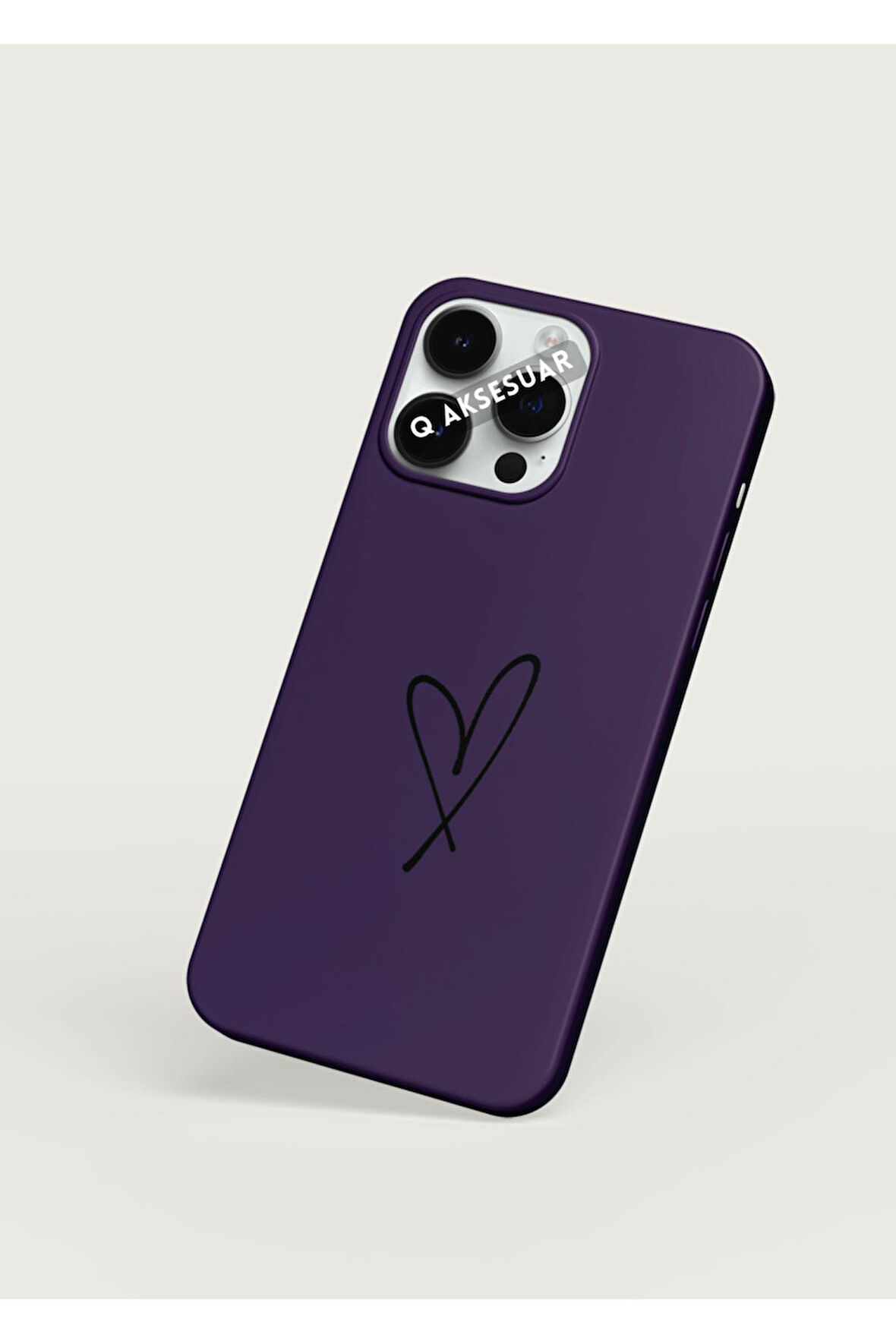 İphone 17 Pro Uyumlu Kalpli Basic Premium Telefon Kılıfı