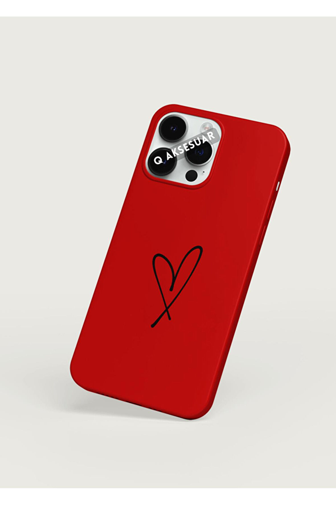 İphone 17 Pro Uyumlu Kalpli Basic Premium Telefon Kılıfı