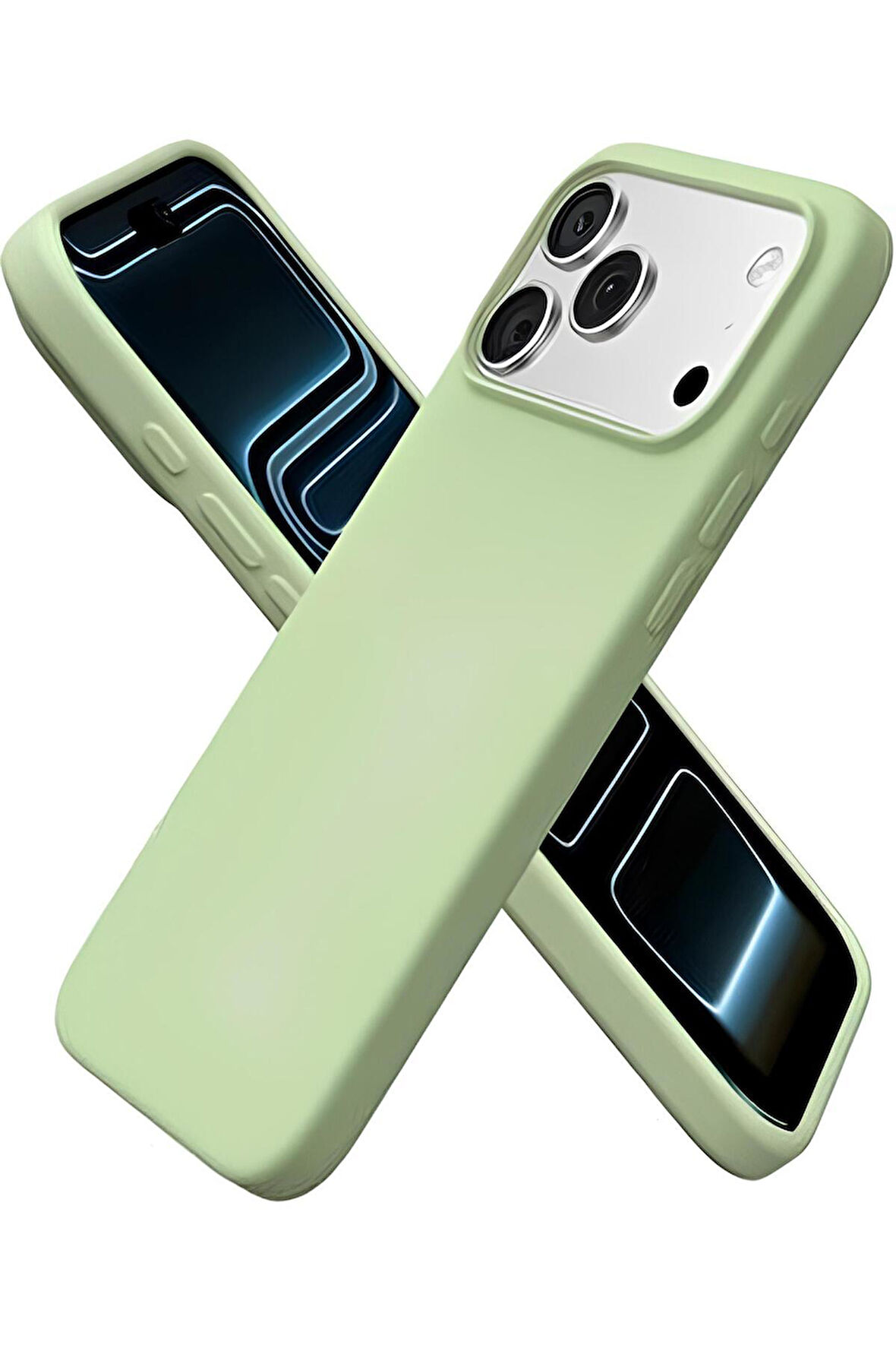 İphone 17 Pro Uyumlu Içi Kadife Silikon Lansman Kılıf Yumuşak Doku Hissi Kapak