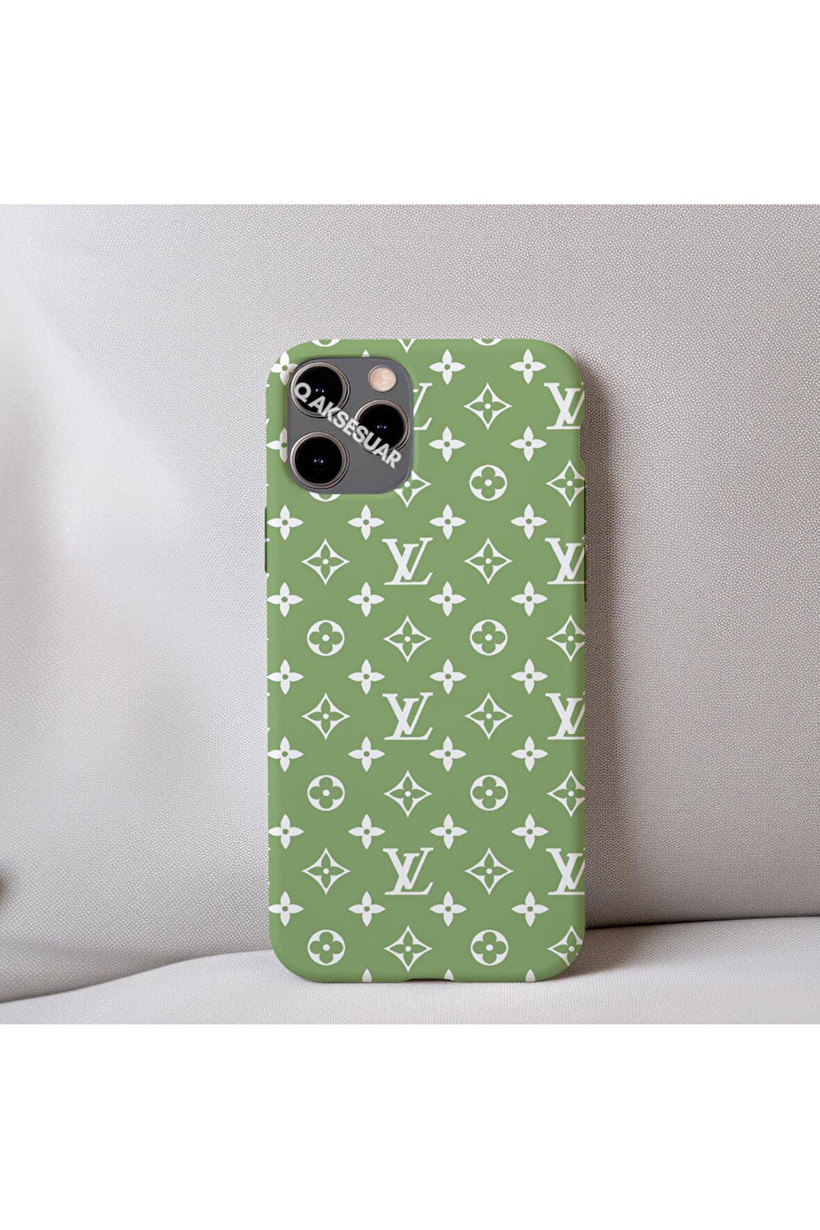 İphone 17 Pro Max Uyumlu İçi Kadife LV Desenli Tasarım Telefon Kılıfı