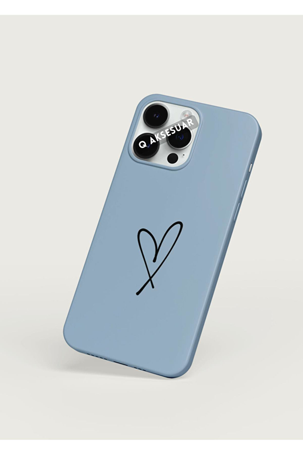 İphone 7 Plus Uyumlu Kalpli Basicı Premium Telefon Kılıfı