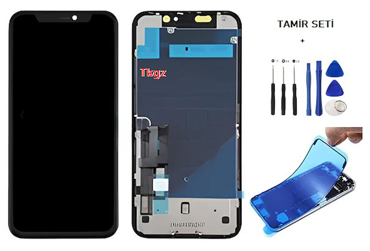 Tkgz - iPhone 11 Lcd Ekran Dokunmatik -A- Kalite (JK MARKA ) + TAMİR SETİ + TOZ BANTI