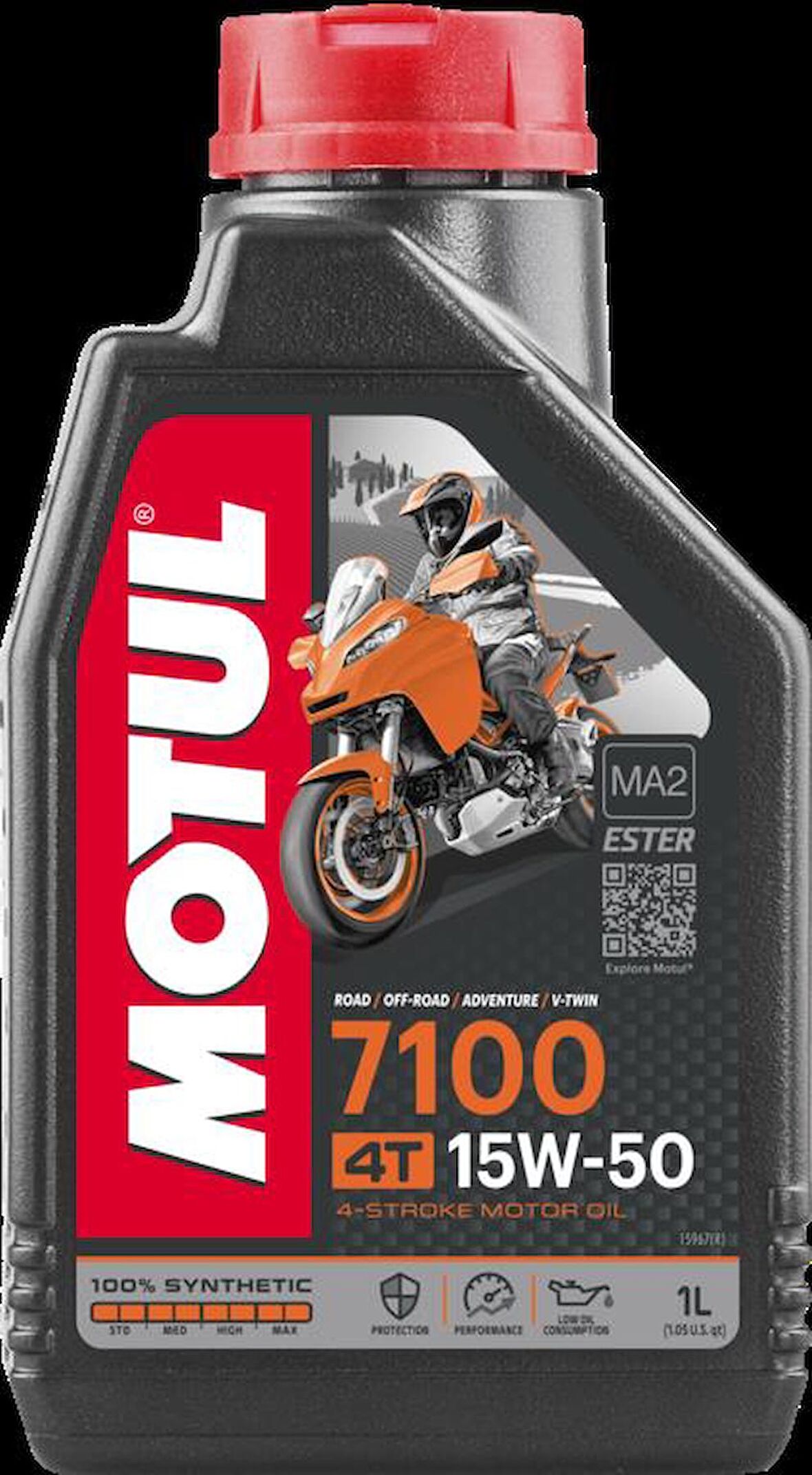 Motul 7100 15W50 4T Tam Sentetik Motosiklet Yağı 1L