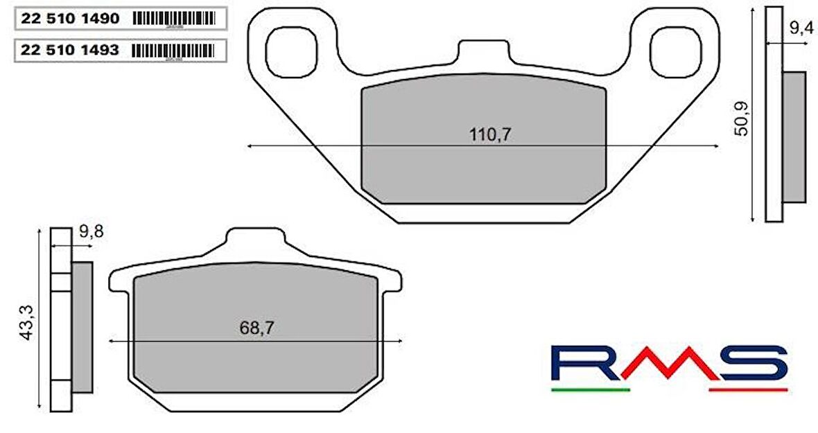 RMS 1490 Organik Fren Balatası