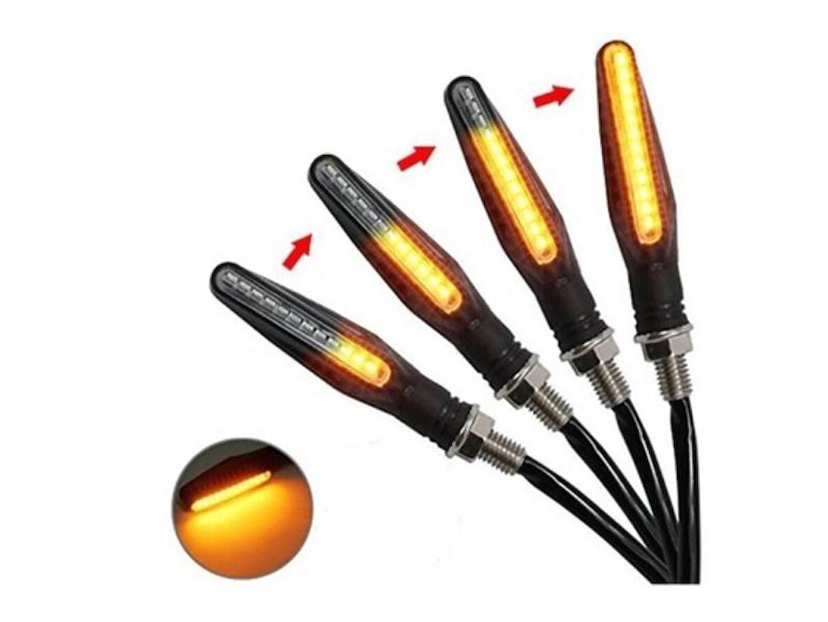 Motosiklet Kayar Led Sinyal Takımı