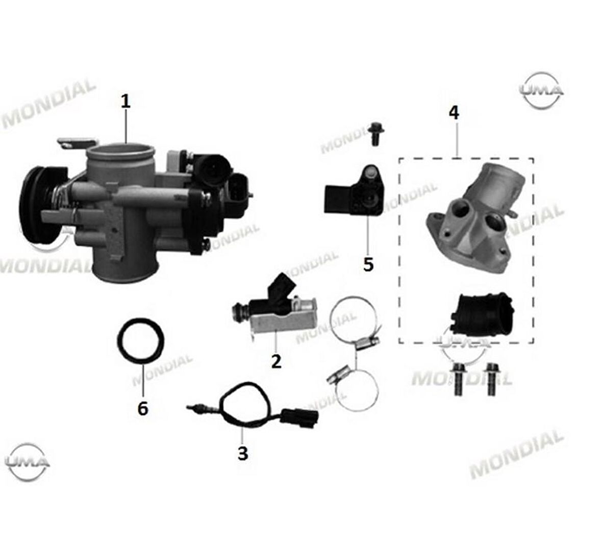 Mondıal Rx1 125 Emme Manifoldu