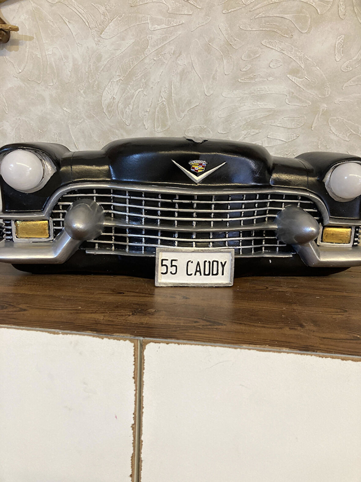 Işıklı Cadillac Duvar Obje Araba Siyah