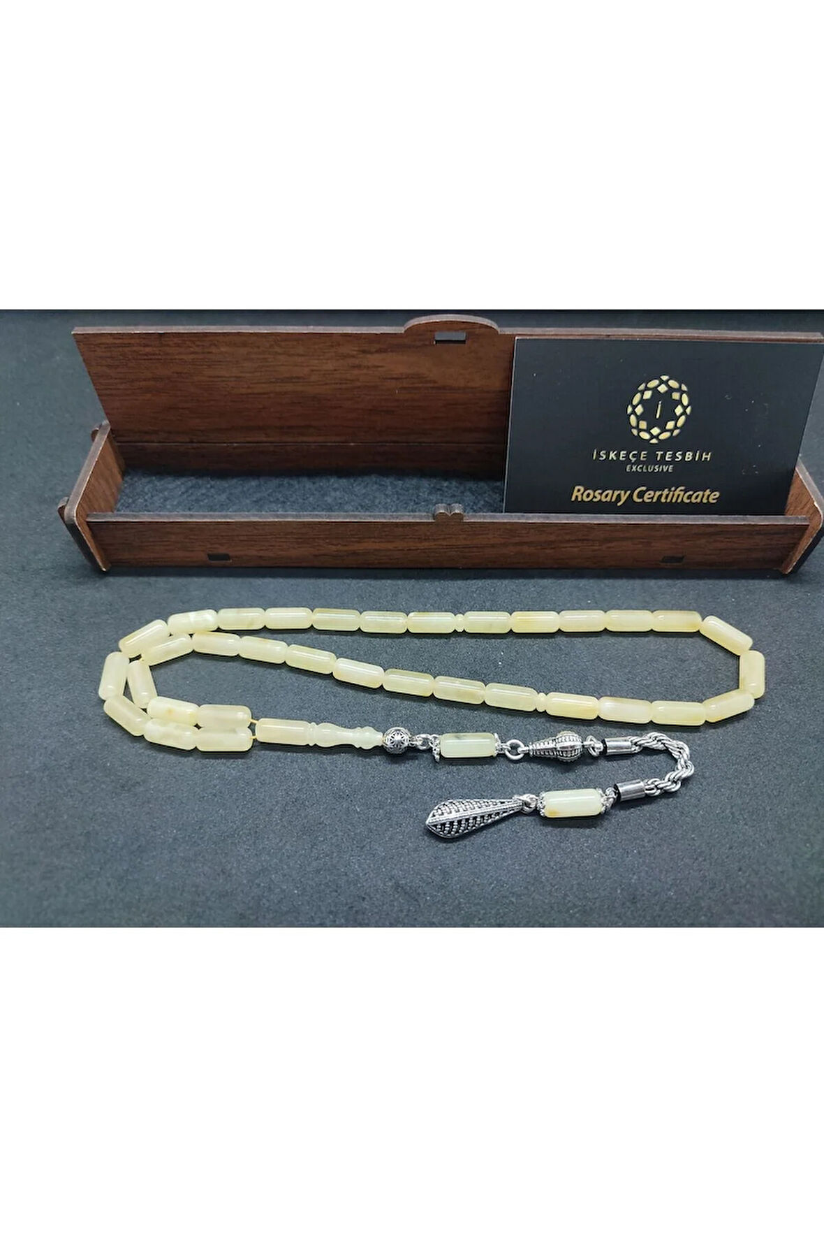 Ahşap Hediye Kutulu Gümüş Püsküllü 14.08 Gr. Kalingrad Rus Kaya Damla Sertifikalı 8550