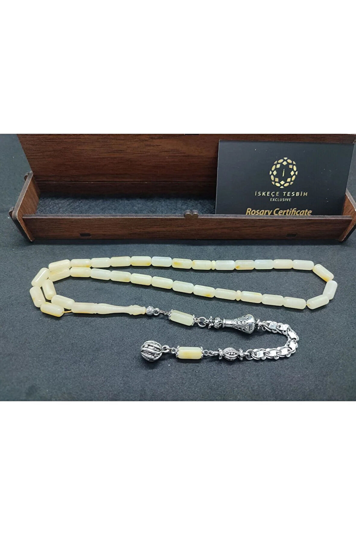 Ahşap Hediye Kutulu Gümüş Püsküllü 13.08 Gr. Kalingrad Rus Kaya Damla Sertifikalı 8549