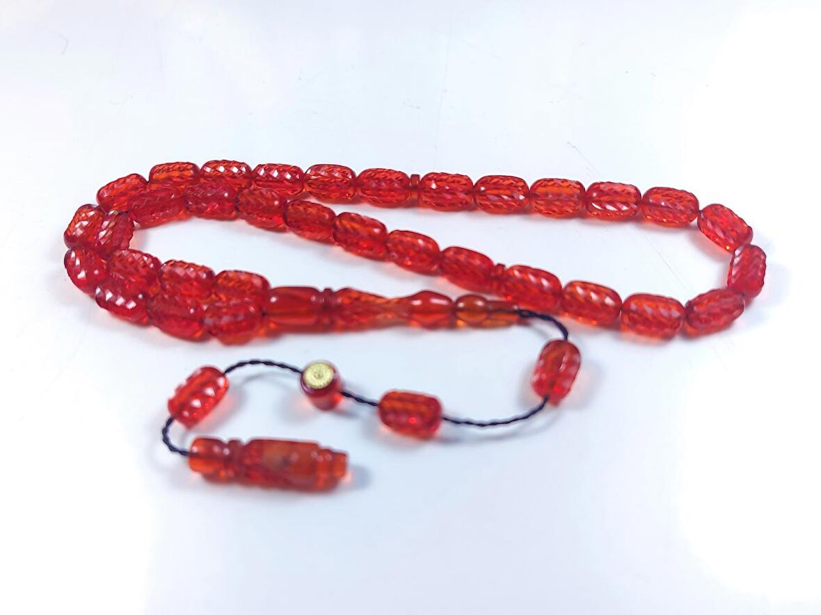 Mahmut Akdamar Usta İşi İmzalı Mühürlü  Kalem İşçilikli Ateş Kehribar