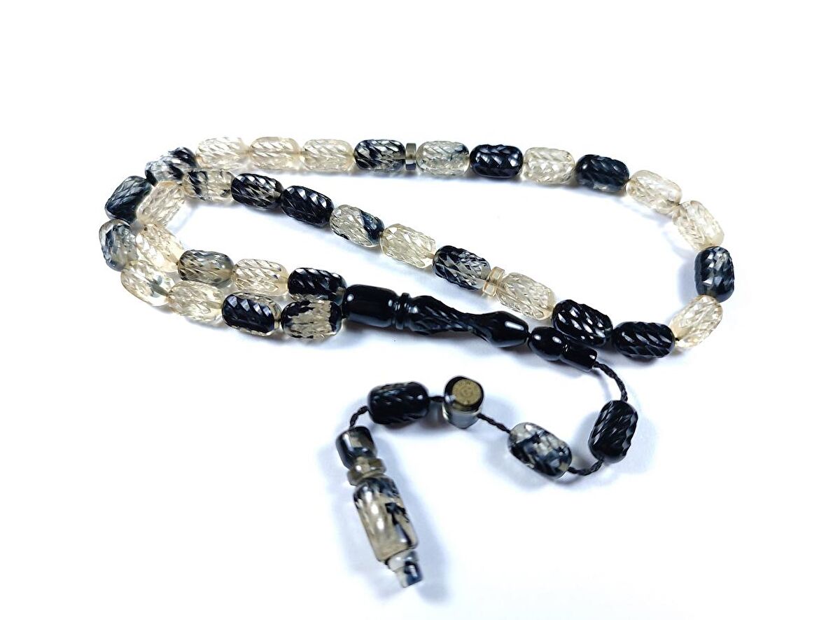 Mehmet Sancaktar Usta İşi İmzalı Mühürlü Kalem İşçilikli Sıkma Kehribar