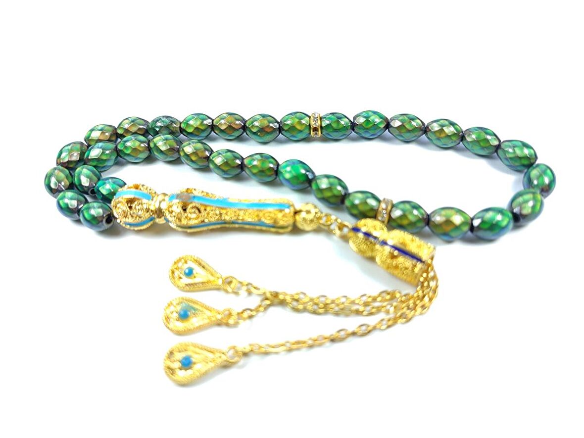 Gümüş Kaplama Püskül Kombinli Orjinal His Taşı  Model 2290