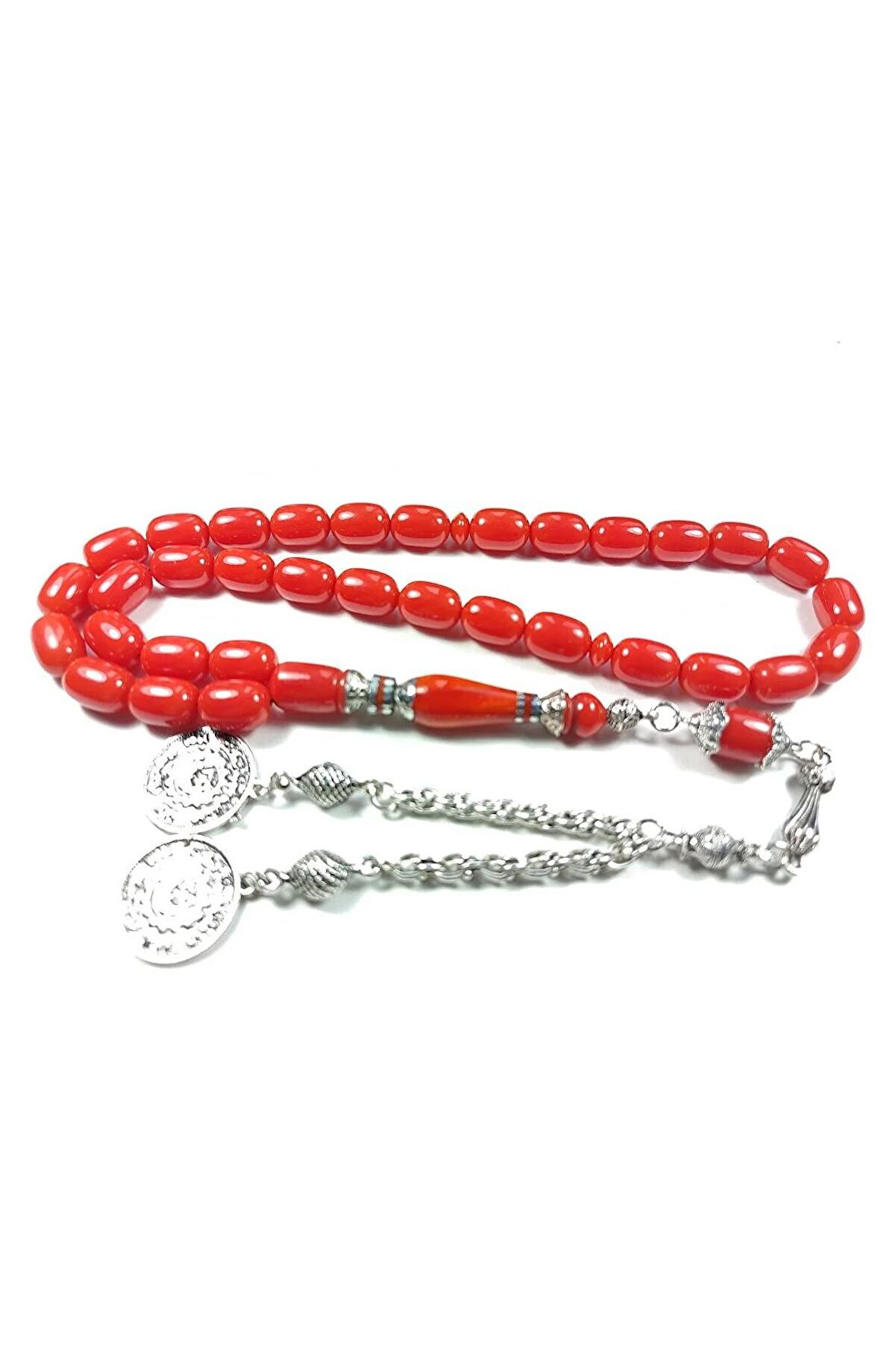 Gümüş Kaplama Püsküllü 925 Ayar Gümüş Nakkaş İmame Katalin Sertifikalı 3931