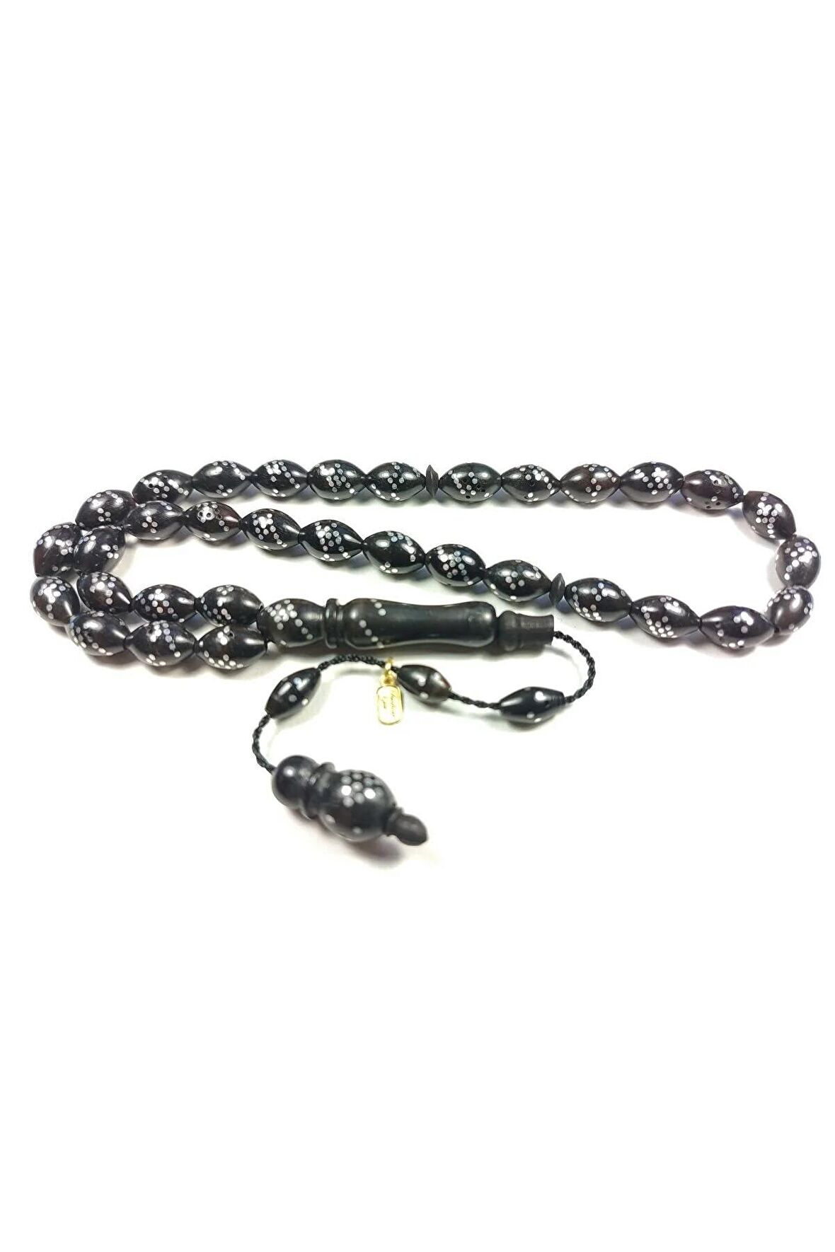 Mustafa Uysal Usta Eseri 925 Ayar Gümüş Çakım İnci Siyahı Kuka Sertifikalı 4549