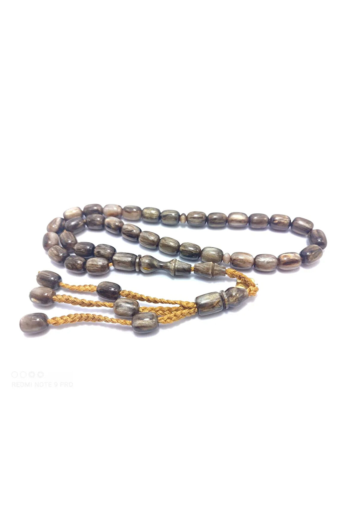 Junaid Hasan Usta Eseri 12 Kat İpe Dizili Sıkma Kehribar Sertifikalı 6258