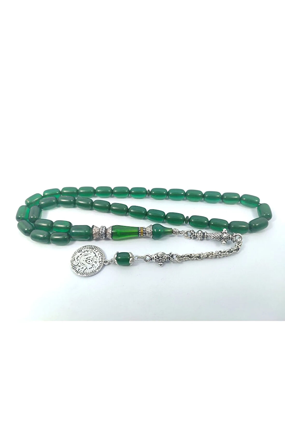 Şevket Alkan Usta Eseri 925 Ayar Gümüş Nakkaş Ateş-i Kehribar Sertifikalı 6395