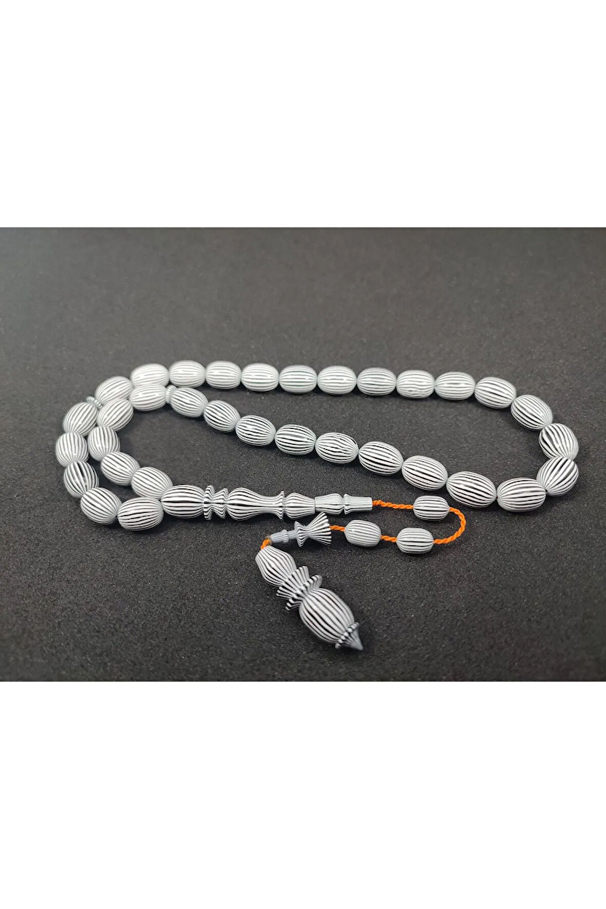 Başka Yerde Yok! Dalgıç Usta Eseri Nadir Malzeme İri Boy Çizgili Fransız Galalit Sertifikalı 6566