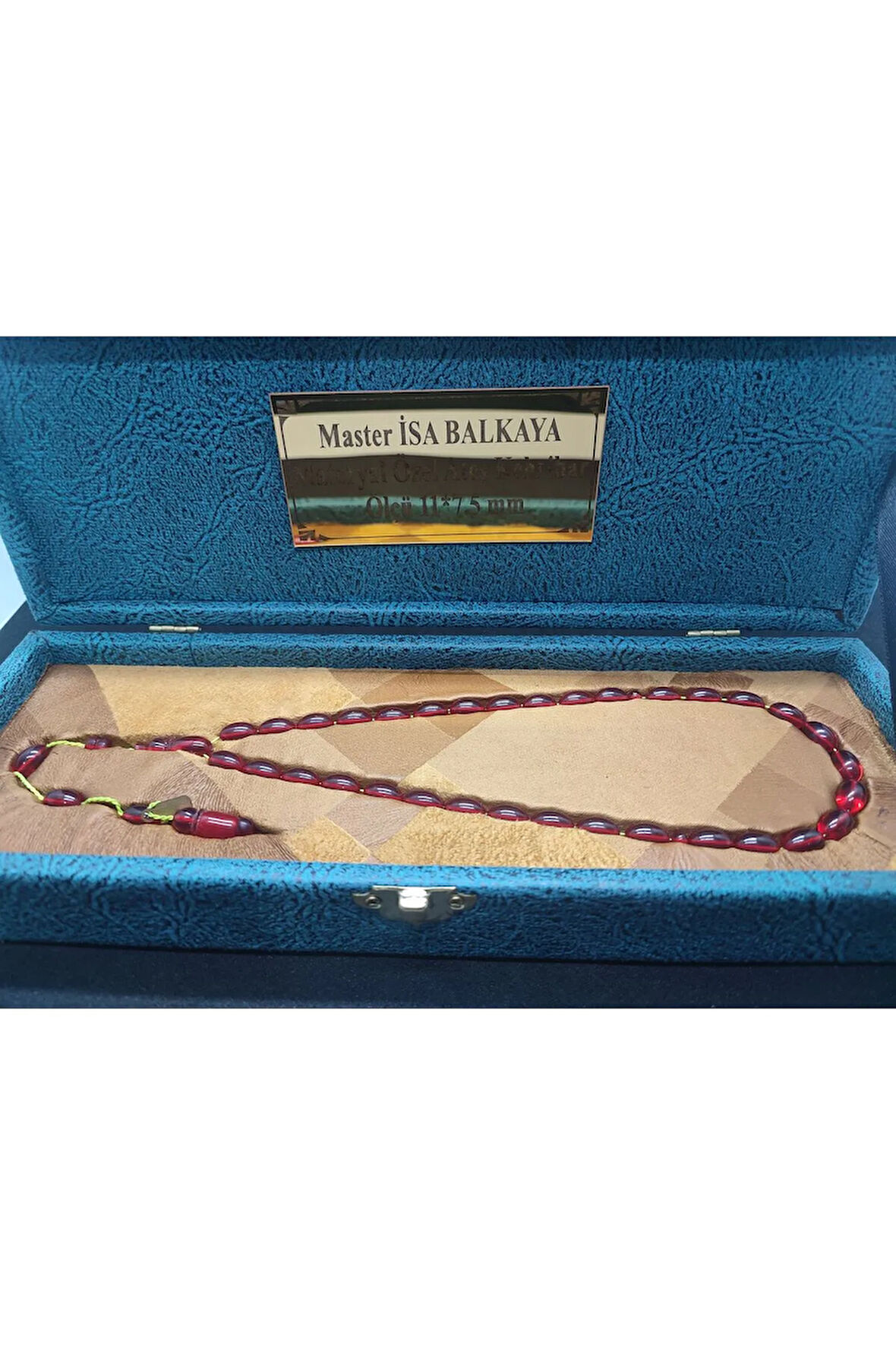 İsa Balkaya Usta Eseri VİP Özel Seri Gömme Kutulu Eski Ateş-i Kehribar Sertifikalı 6795