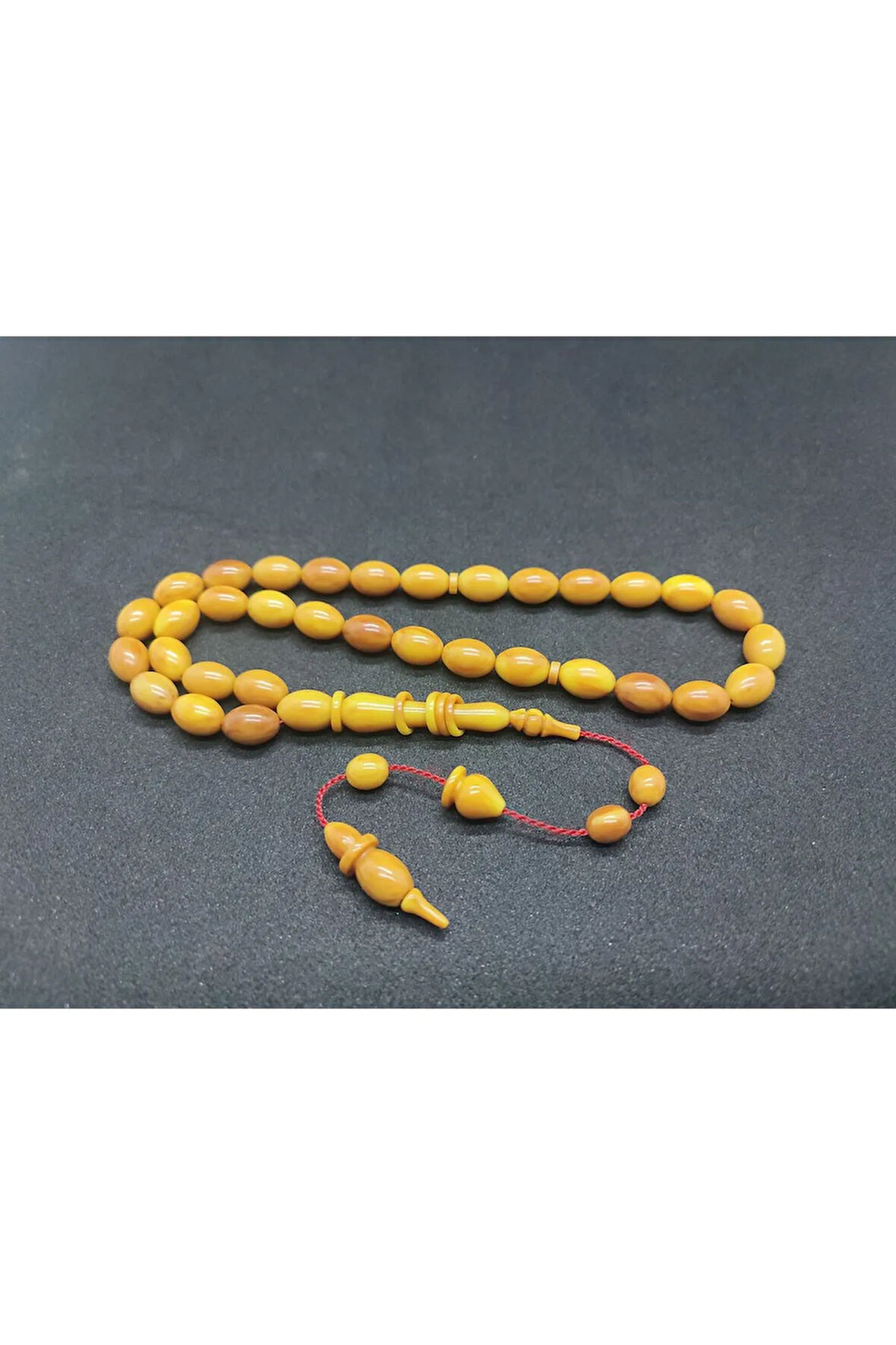 Ahmet Eryılmaz Usta Eseri 0.6 Delim Halkalı İmame 3 Kat Cilalı Sıkma Kehribar Sertifikalı 6867