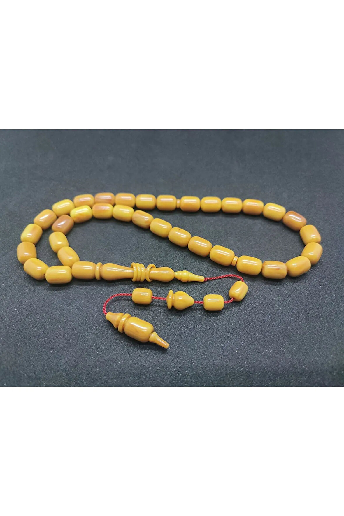 Ahmet Eryılmaz Usta Eseri 0.6 Delim Halkalı İmame 3 Kat Cilalı Sıkma Kehribar Sertifikalı 6875