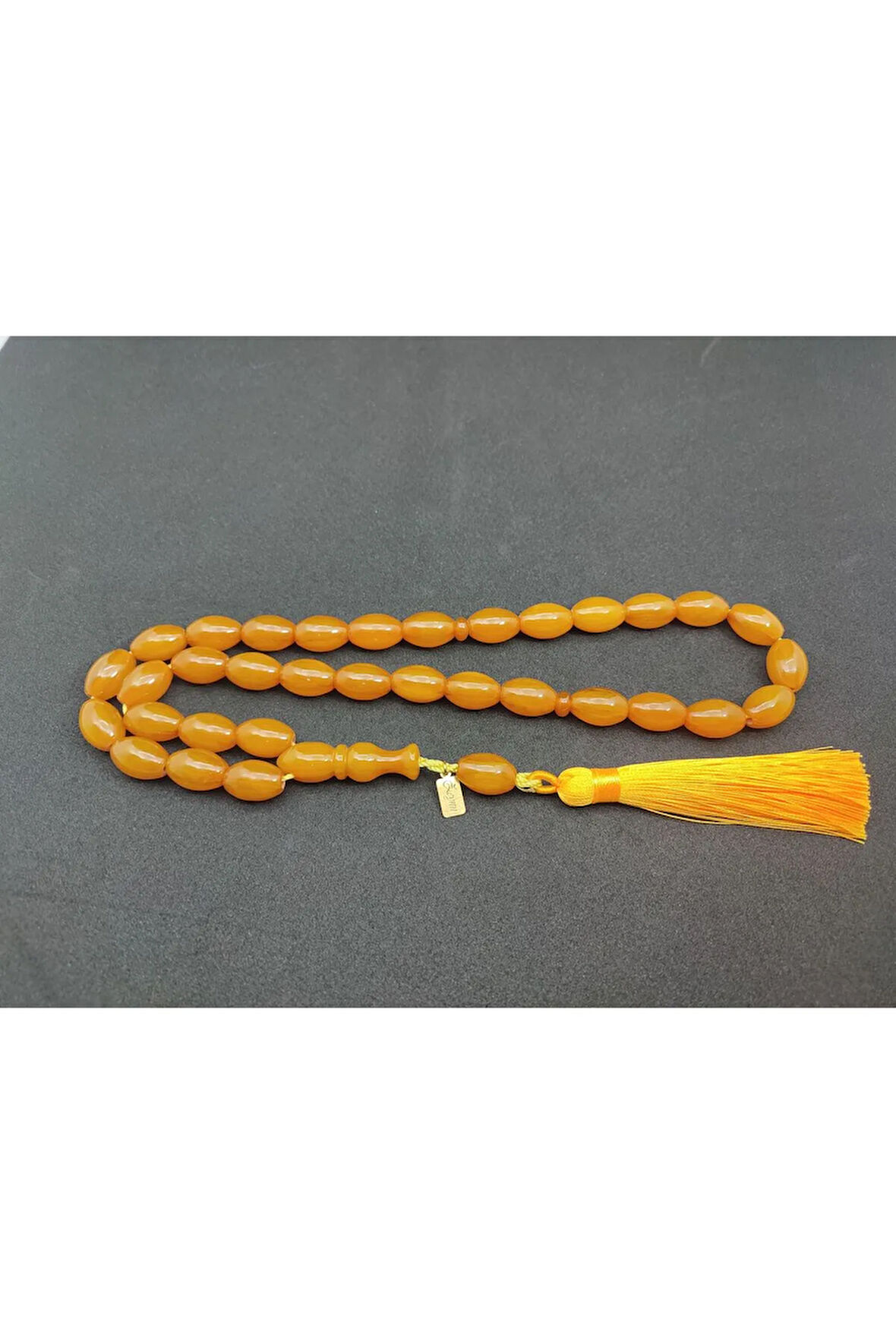 Ebu Zeyn Usta Eseri Eski Usül 12 Kat İpe Dizilmiş İri Boy Sıkma Kehribar Sertifikalı 7201