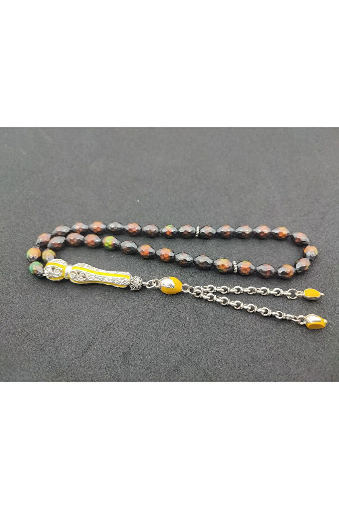 Telkari Püskül Kombinli El Isısına Göre 7 Farklı Renk Değiştiren His Taşı Sertifikalı 7426